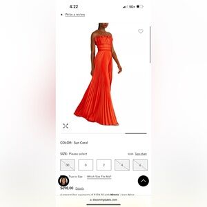 AMUR Losey Ruffle Neck Gown